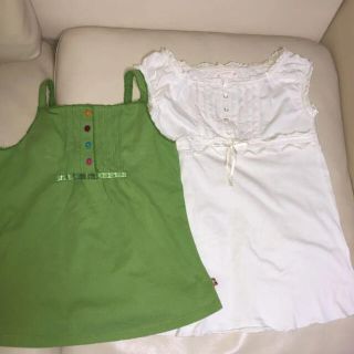 ギャップ(GAP)のGAP KIDS ギャップキッズ ノースリチュニックワンピ&キャミ ２点 140(Tシャツ/カットソー)