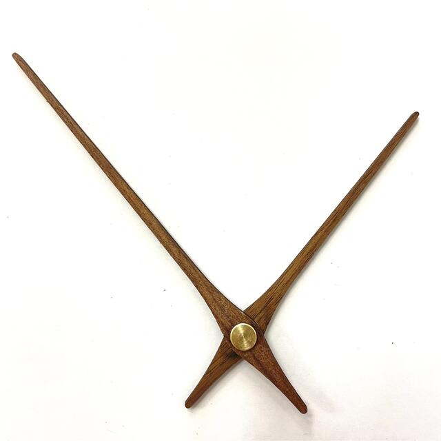 掛け時計 針 ハンドメイド Diy パーツ 部品 木 ウッド 時計の針 2 ハンドメイドの素材/材料(各種パーツ)の商品写真