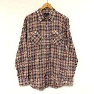 リーバイス(Levi's)のLevi's(USA)ビンテージチェックシャツ　アイボリー×ブラウン×ネイビー(シャツ)