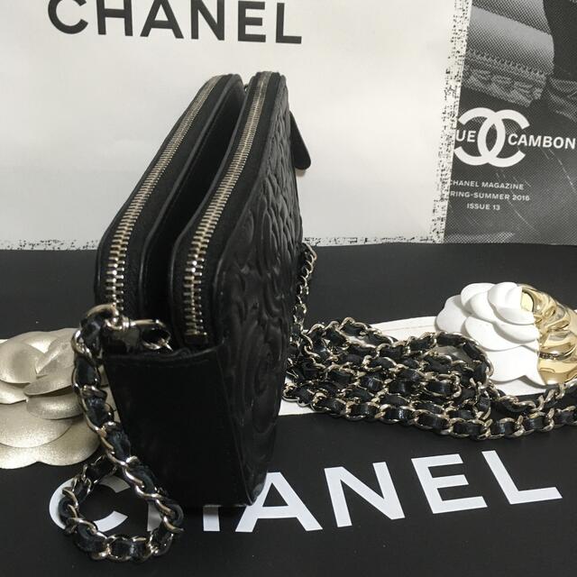 専用♡超美品★ シャネル カメリアチェーン ウォレット ブラック 正規品 専用♡超美品★ シャネル カメリアチェーン ウォレット ブラック 正規品