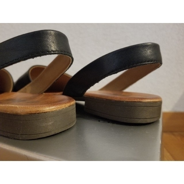 collex(コレックス)のcollex フラットレザー サンダル イタリア 牛革 送料込 レディースの靴/シューズ(サンダル)の商品写真