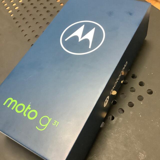 Motorola(モトローラ)のmoto g31 SIMフリー 128GB 未開封 ブルー  simフリー スマホ/家電/カメラのスマートフォン/携帯電話(スマートフォン本体)の商品写真