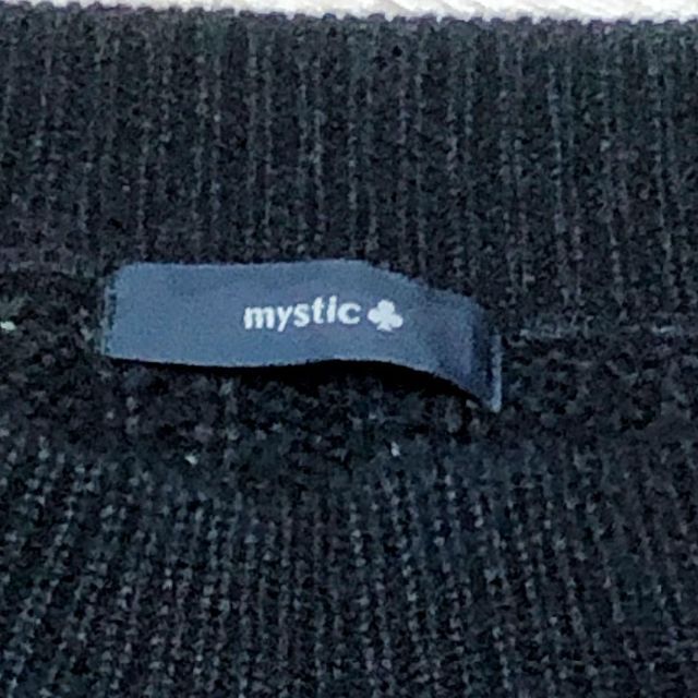 mystic(ミスティック)のmystic レースニット　ブラック　ウール レディースのトップス(ニット/セーター)の商品写真