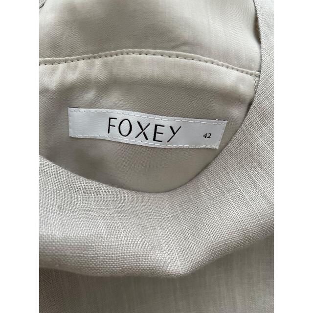 FOXEY(フォクシー)の✨美品✨FOXEY リネンワンピース　42 レディースのワンピース(ひざ丈ワンピース)の商品写真