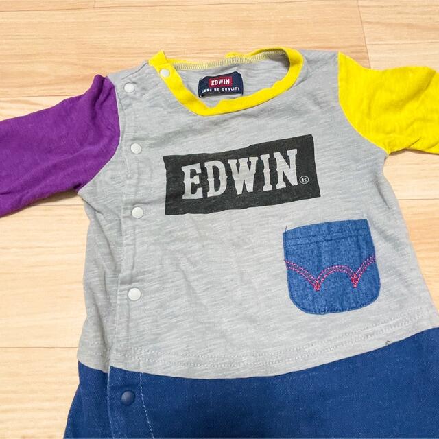 ロンパース おしゃれ EDWIN 70 ブランド キッズ/ベビー/マタニティのベビー服(~85cm)(ロンパース)の商品写真