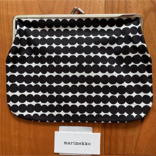 マリメッコ(marimekko)の新品☆マリメッコ　がま口ポーチ　ブラック(ポーチ)