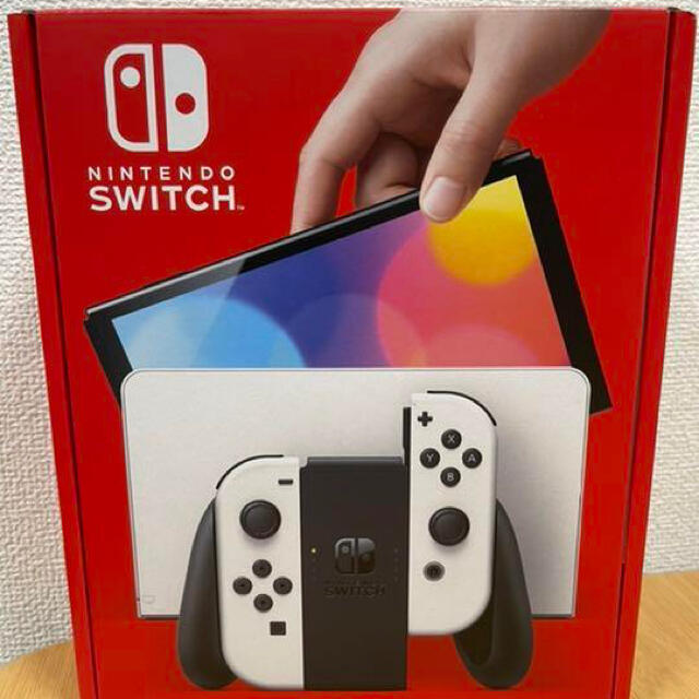 Nintendo Switch(ニンテンドースイッチ)の新品未使用‼️有機EL 任天堂❗️switch  ホワイトカラー❗️ エンタメ/ホビーのゲームソフト/ゲーム機本体(家庭用ゲーム機本体)の商品写真