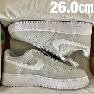 ナイキ(NIKE)の26.0㎝ NIKE エアフォース1 07ホワイト グレー(スニーカー)