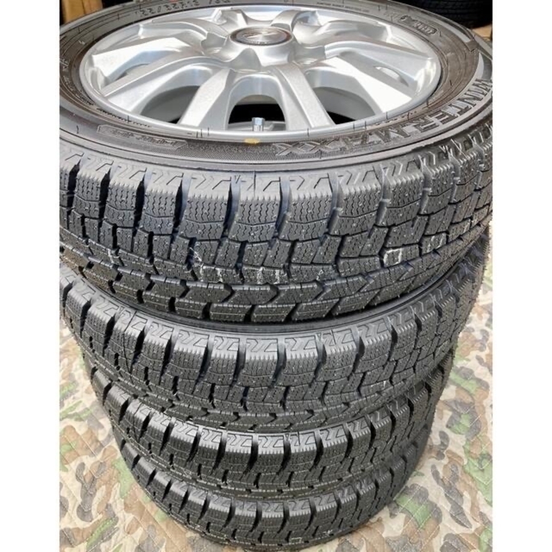 ⑤155/65R13 新品冬用タイヤ4本とホイールとナット付き