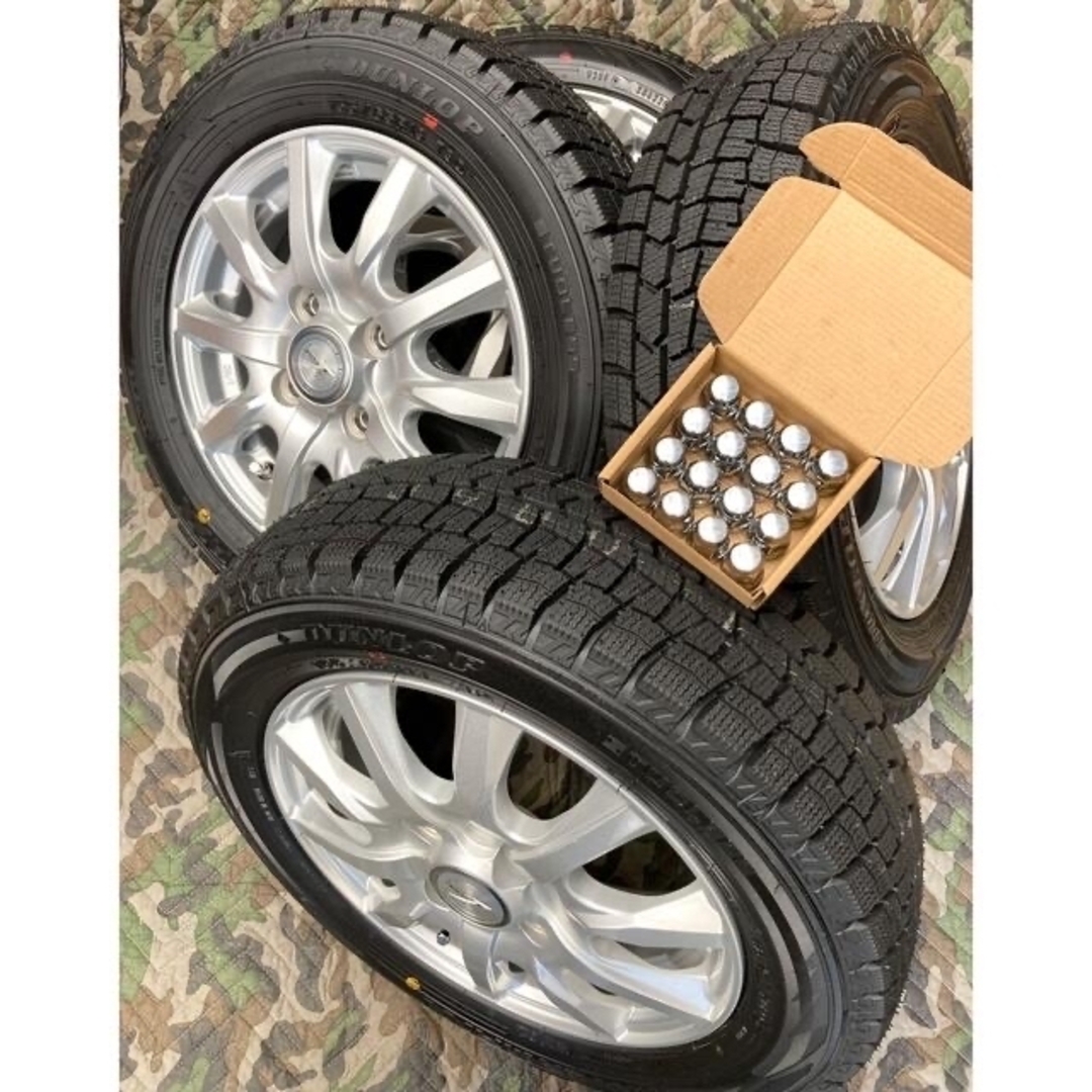 ⑤155/65R13 新品冬用タイヤ4本とホイールとナット付き 9