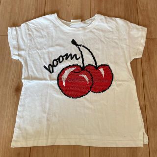 ザラキッズ(ZARA KIDS)のZARA girlsスパンコールTシャツ110サイズ(Tシャツ/カットソー)