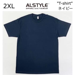 トリプルエー(AAA)のALSTYLE  アルスタイル 6.0oz 無地 半袖Tシャツ　ネイビー　2XL(Tシャツ/カットソー(半袖/袖なし))