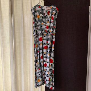 サンタモニカ(Santa Monica)の100%rayon  vintage one-piece(ロングワンピース/マキシワンピース)