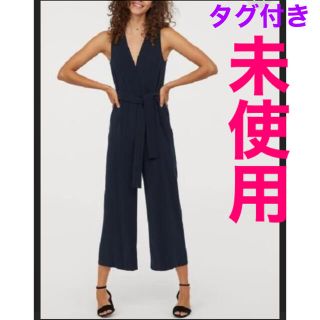 エイチアンドエム(H&M)の【未使用】H&M エイチアンドエム　ネイビー　ジャンプスーツ　オールインワン　紺(オールインワン)