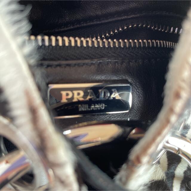 PRADA(プラダ)のprada ハラコ　ゼブラ　ハンドバッグ　巾着 レディースのバッグ(ハンドバッグ)の商品写真