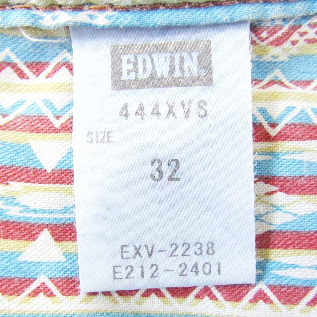 EDWINエドウィン444XVS▼ウエスタンストレートデニム▼32▼W約84cm 8