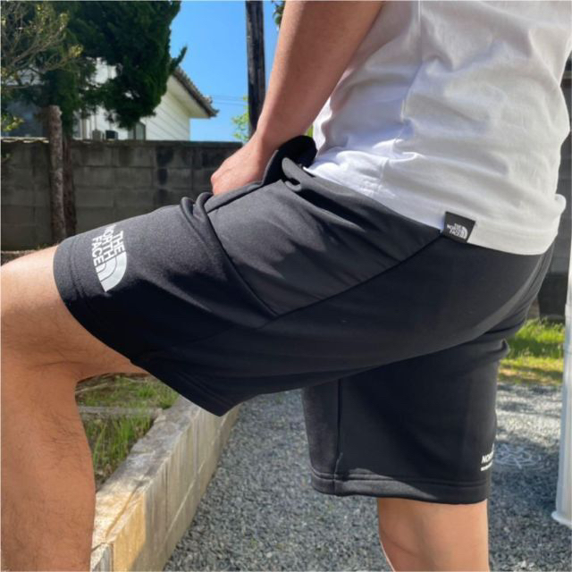 ノースフェイス メンズ ハーフパンツ ショートパンツ Ｌ ＸＬ 黒 ロゴ