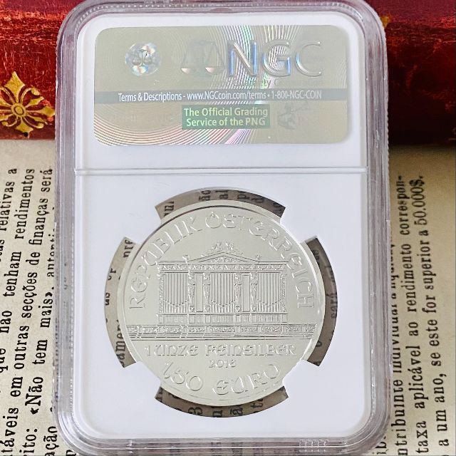 NGC★2016 MS69 オーストリア 銀貨 1.5E ウィーンフィル管弦楽団