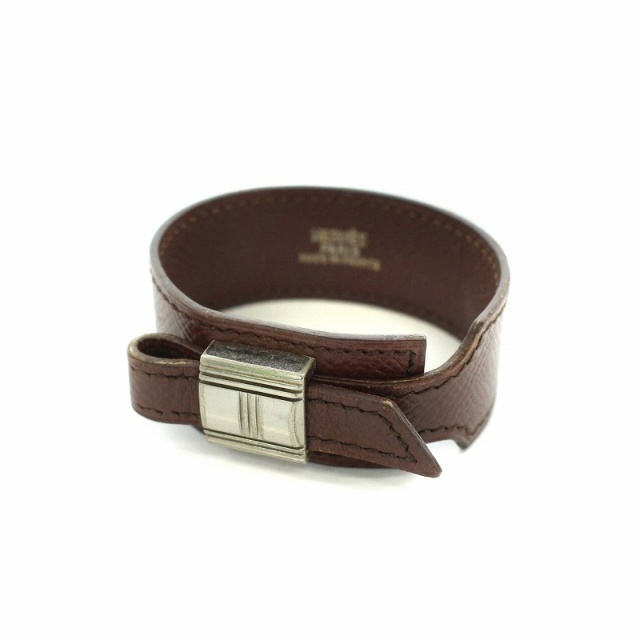 エルメス アルテミス クシュベル ブレスレット バングル レザー □D