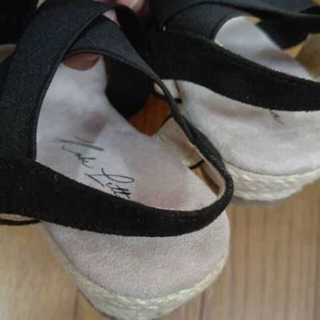 神戸レタス(コウベレタス)の専用 神戸レタス ベルトサンダルSサイズ ブラック レディースの靴/シューズ(サンダル)の商品写真