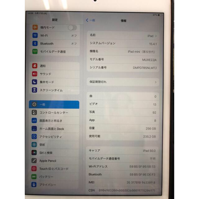 iPad mini5 256gb セルラー　98% オマケケース付き