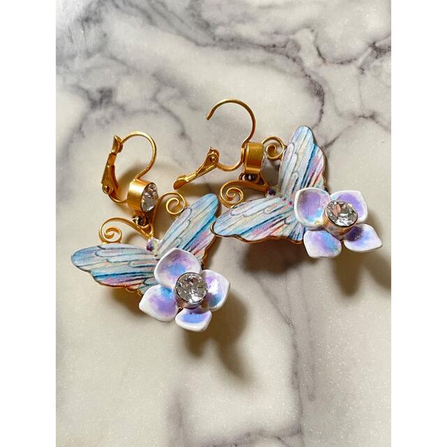 DOLCE&GABBANA(ドルチェアンドガッバーナ)の美品❤️紫陽花🦋Dolce&Gabbanaピアス レディースのアクセサリー(ピアス)の商品写真