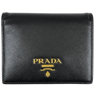 プラダ(PRADA)のプラダ ロゴ 二つ折り 財布 レディース 【中古】(財布)