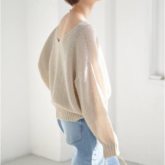 Spick and Span ペーパーヤーン2WAY ショート丈プルオーバー