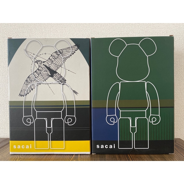 BE@RBRICK(ベアブリック)のsacai × BE@RBRICK  100%&400%  サカイ　ベアブリック エンタメ/ホビーのフィギュア(その他)の商品写真