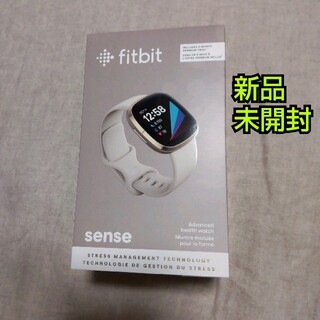 フィットフィット(fitfit)のfitbit sense  スマートウォッチ  色:ルナホワイト/ソフトゴールド(腕時計(デジタル))