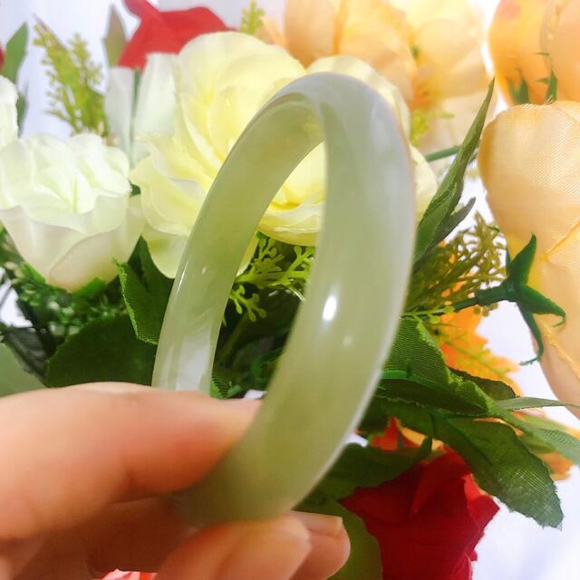 稀少絶品】晴水軟玉(ネフライト)和田玉Hetian Jadeバングル