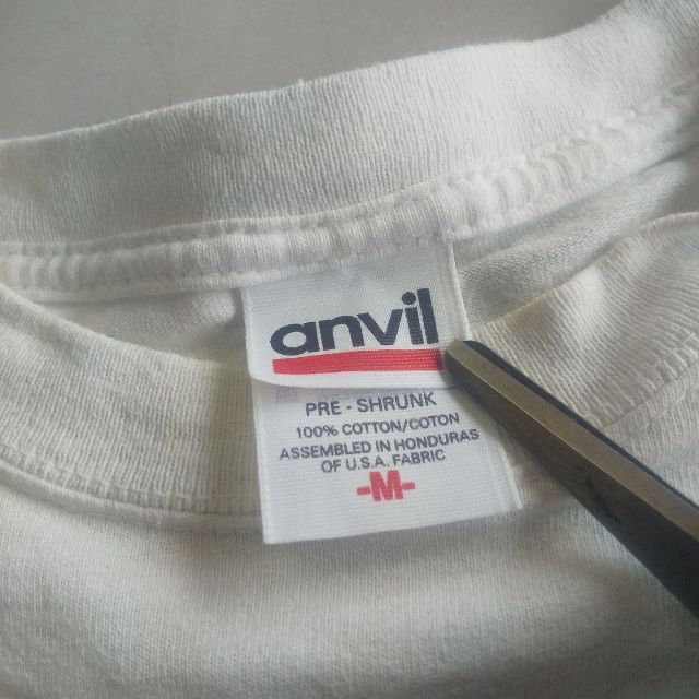 Anvil(アンビル)のカレッジ ロゴ Tシャツ 染み込みプリント anvil ヴィンテージ M 肉厚 メンズのトップス(Tシャツ/カットソー(半袖/袖なし))の商品写真