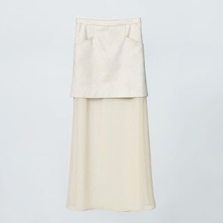 エディットフォールル(EDIT.FOR LULU)のzoe  two face long skirt / beige (ロングスカート)