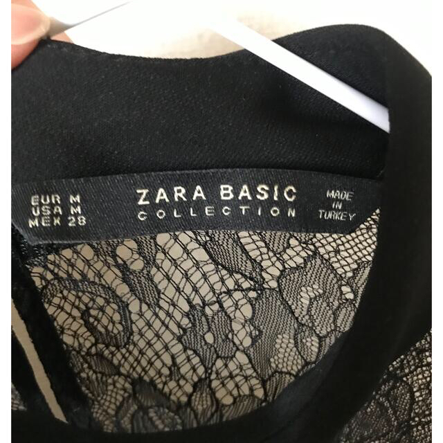 ZARA(ザラ)の黒　半袖ワンピース　結婚式 レディースのワンピース(ひざ丈ワンピース)の商品写真