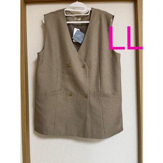 シマムラ(しまむら)のプチプラのあや　ジレ　ベージュ　LLサイズ(ベスト/ジレ)