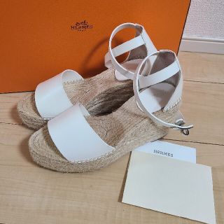 エルメス(Hermes)のHERMES  エルメス ティヴォリ ケリーサンダ エスパドリーユ 37(サンダル)