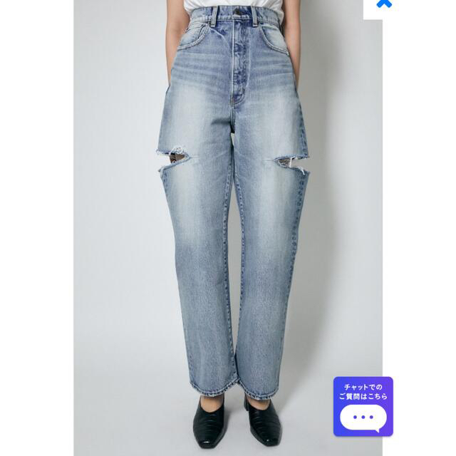 純正ストア MOUSSY THIGH SLIT LOOSE STRAIGHT 25インチ - www