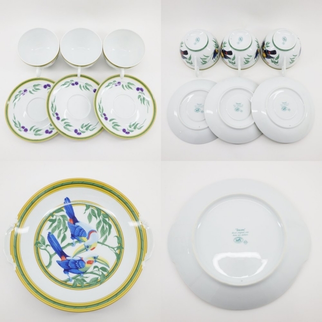 エルメス トゥカン モーニングカップ&ソーサー B&B 計7点 エルメス トゥカン モーニングカップ&ソーサー B&B 計7点