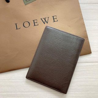 【美品】LOEWE ロエベ コンパクト財布 革財布 折り財布 ブラウン