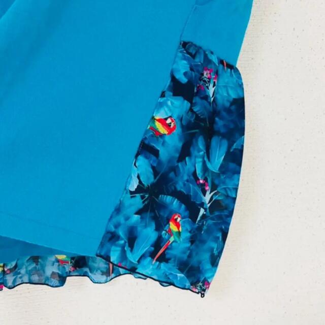 ZARA(ザラ)の綺麗なブルー(๑˃̵ᴗ˂̵)✨‼️❤️J FERRY❤️バック鳥柄シフォン レディースのトップス(シャツ/ブラウス(半袖/袖なし))の商品写真