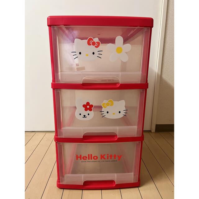 レトロ】ハローキティ 3段引き出し - ケース/ボックス レトロ】ハローキティ 3段引き出し - ケース/ボックス
