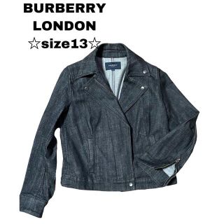 バーバリー(BURBERRY)の【美品】BURBERRY LONDON/デニム ライダース ジャケット 13(ライダースジャケット)