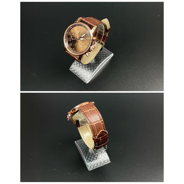 腕時計　時計 ギリシャ文字 アナログ メンズ クォーツ 高品質 レザー ブラウン メンズの時計(腕時計(アナログ))の商品写真