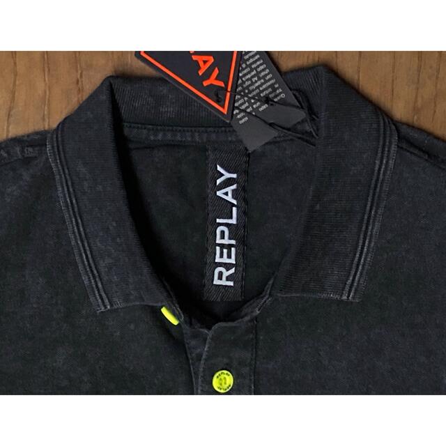 REPLAY  新品未使用　Lサイズ　ポロシャツ　ポロ　ゴルフ　黒　リプレイ 2