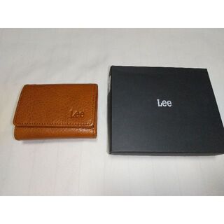 リー(Lee)の箱付き　LEE　高級イタリアンレザー　三つ折り財布　ブラウン(折り財布)