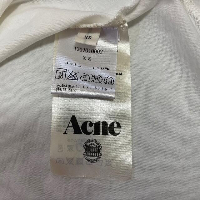 Acne Studios(アクネストゥディオズ)の人気【ACNE】ACNE STUDIOS コットンTシャツXS レディースのトップス(Tシャツ(半袖/袖なし))の商品写真