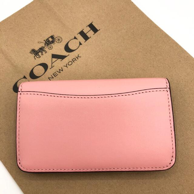 COACH(コーチ)の【COACH☆新作】新品！スリム カード ケース！カラーブロック！ピンク！レザー レディースのファッション小物(財布)の商品写真