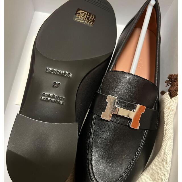 HERMES フラットシューズ サイズ37ローファー/革靴