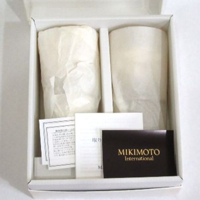 MIKIMOTO(ミキモト)のミキモト☆ペアグラス☆パール付きマドラー　セット インテリア/住まい/日用品のキッチン/食器(グラス/カップ)の商品写真