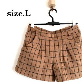 ☆431☆ ショートパンツ ブラウン 格子柄(ショートパンツ)